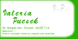 valeria pucsek business card